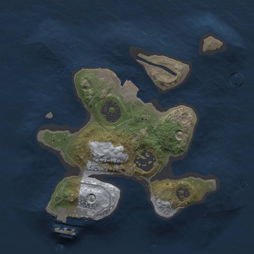 Rust Map: Procedural Map, Size: 1850, Seed: 9946250, 5 Monuments