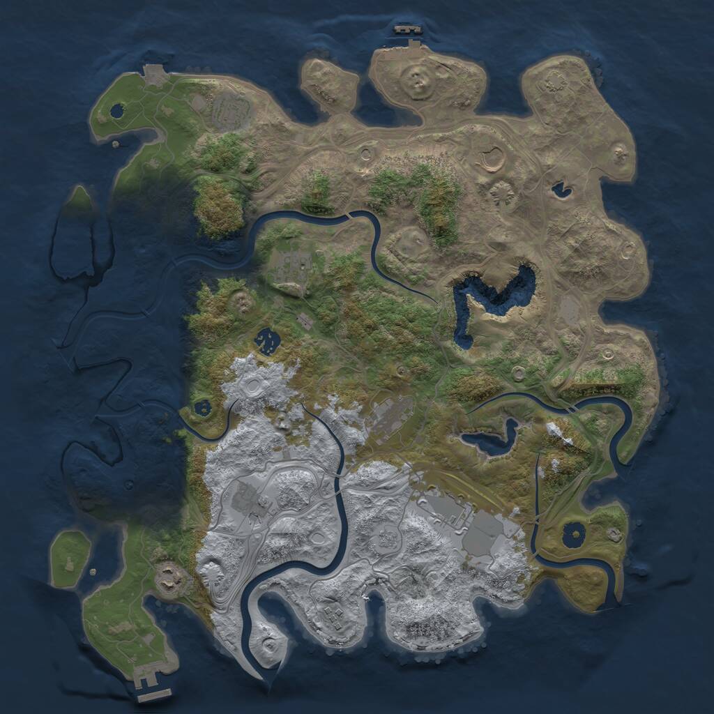 Rust Map: Procedural Map, Size: 4250, Seed: 150771813, 15 Monuments