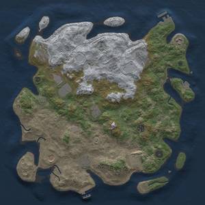 Thumbnail Rust Map: Procedural Map, Size: 4000, Seed: 108920528, 18 Monuments