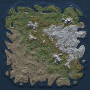 Thumbnail Rust Map: Procedural Map, Size: 6000, Seed: 1350524278, 19 Monuments