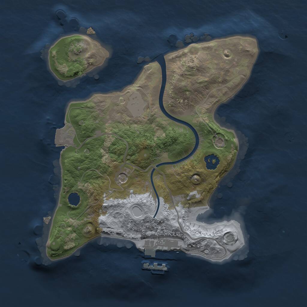 Rust Map: Procedural Map, Size: 2000, Seed: 1589011005, 3 Monuments