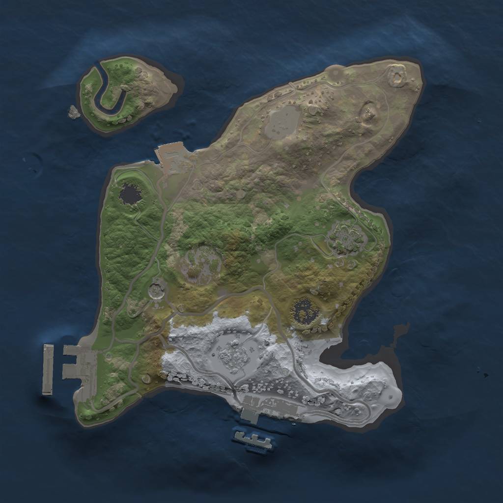 Rust Map: Procedural Map, Size: 2000, Seed: 1589011005, 8 Monuments