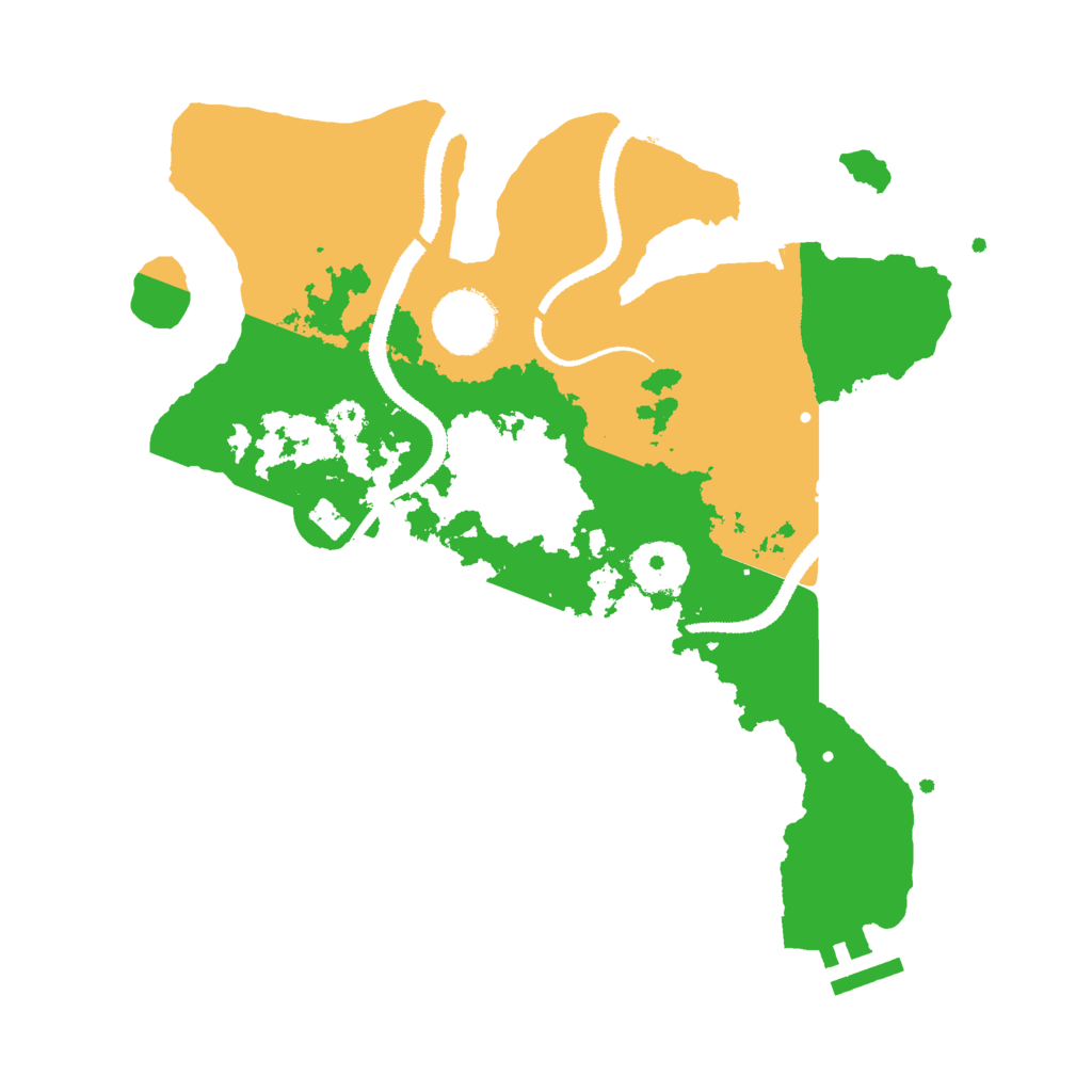 Biome Rust Map: Procedural Map, Size: 3000, Seed: 195379514
