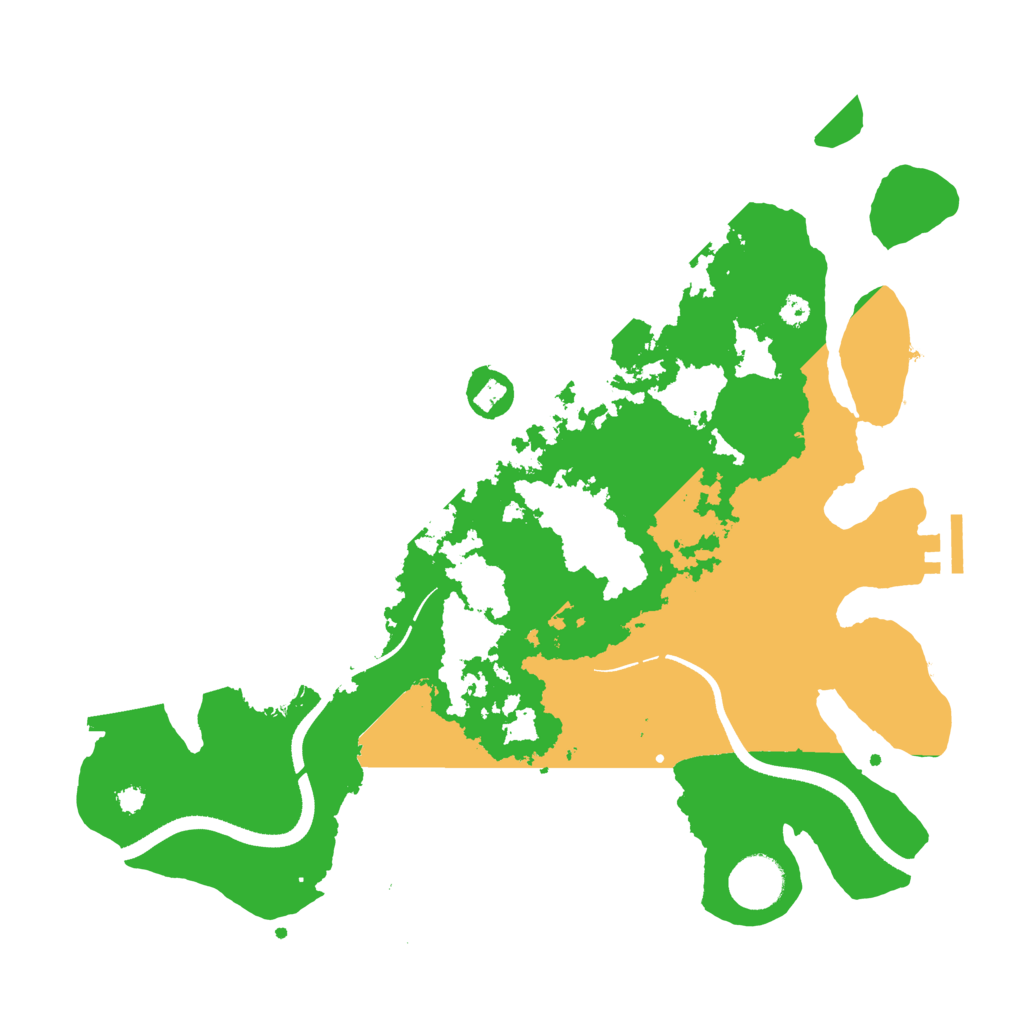 Biome Rust Map: Procedural Map, Size: 3500, Seed: 64567