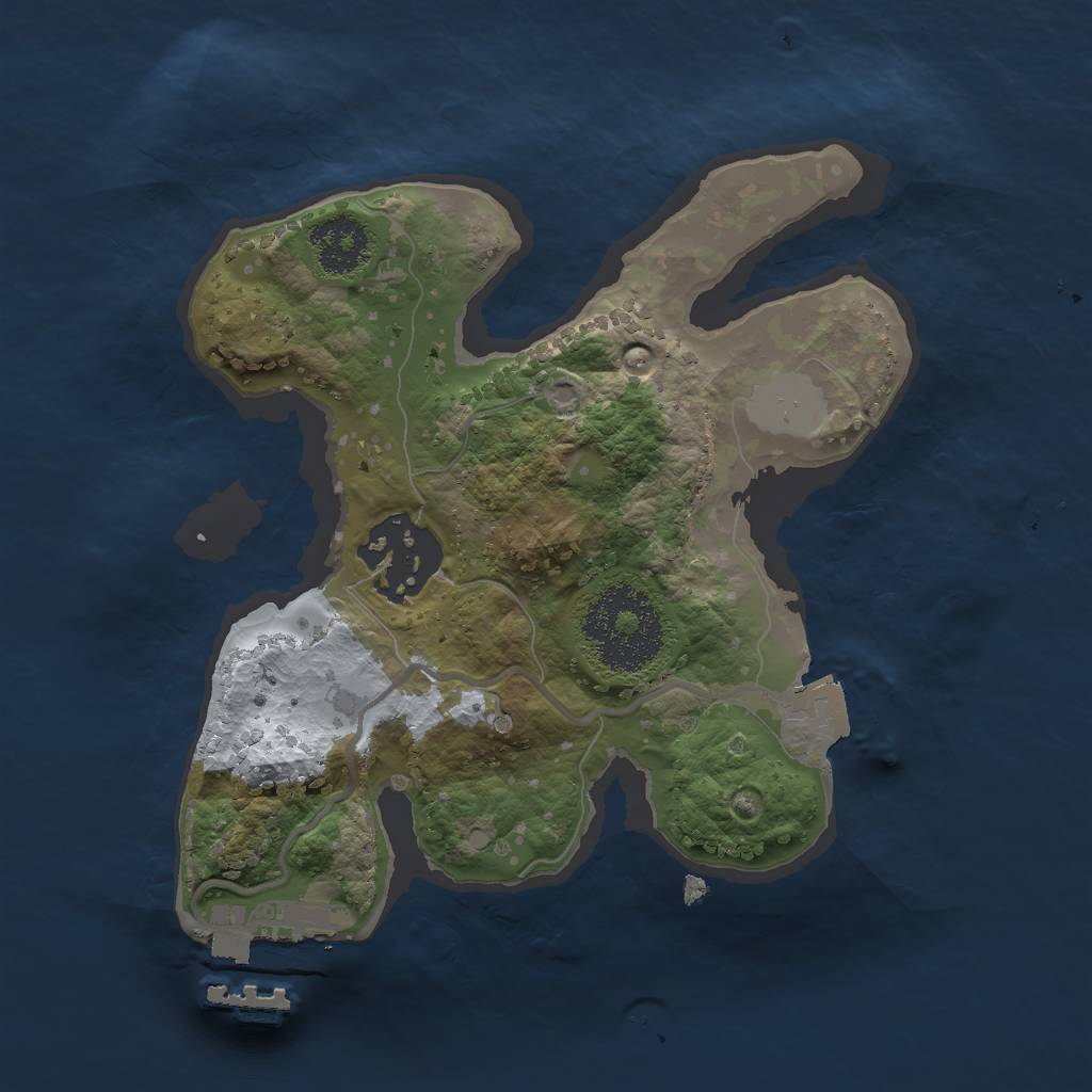 Rust Map: Procedural Map, Size: 2000, Seed: 119, 5 Monuments