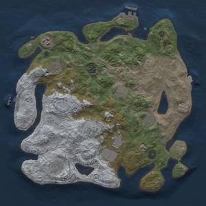 Thumbnail Rust Map: Procedural Map, Size: 3500, Seed: 309433350, 17 Monuments