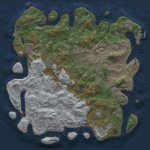 Thumbnail Rust Map: Procedural Map, Size: 4500, Seed: 833627607, 19 Monuments