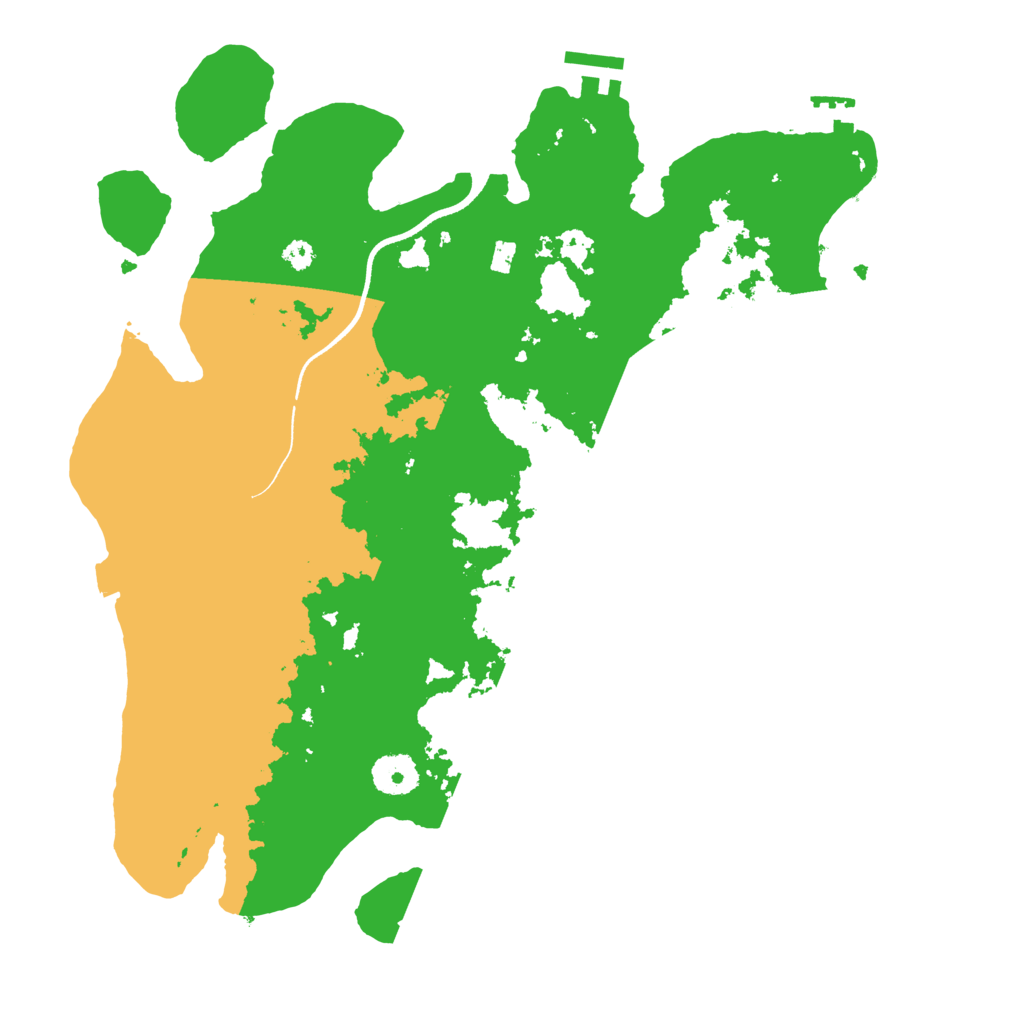 Biome Rust Map: Procedural Map, Size: 3500, Seed: 463081167