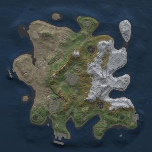 Thumbnail Rust Map: Procedural Map, Size: 3000, Seed: 20731, 13 Monuments