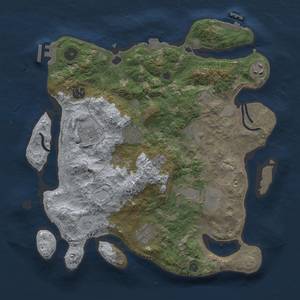 Thumbnail Rust Map: Procedural Map, Size: 3500, Seed: 932472563, 16 Monuments