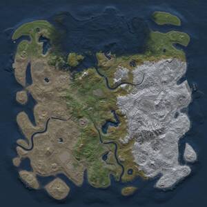 Thumbnail Rust Map: Procedural Map, Size: 5000, Seed: 181002062, 16 Monuments
