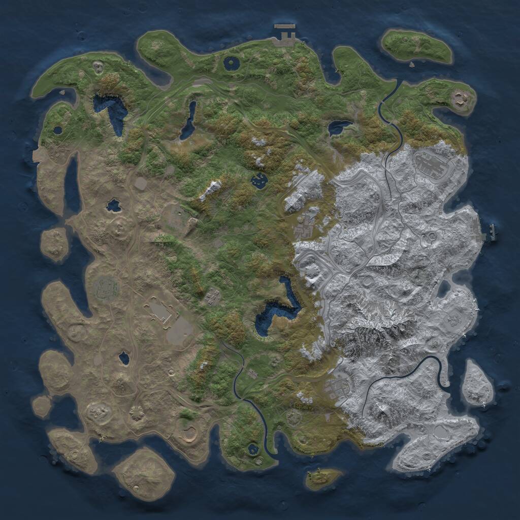 Rust Map: Procedural Map, Size: 5000, Seed: 181002062, 16 Monuments