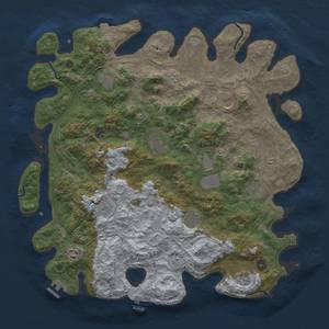 Thumbnail Rust Map: Procedural Map, Size: 4500, Seed: 1105829065, 19 Monuments