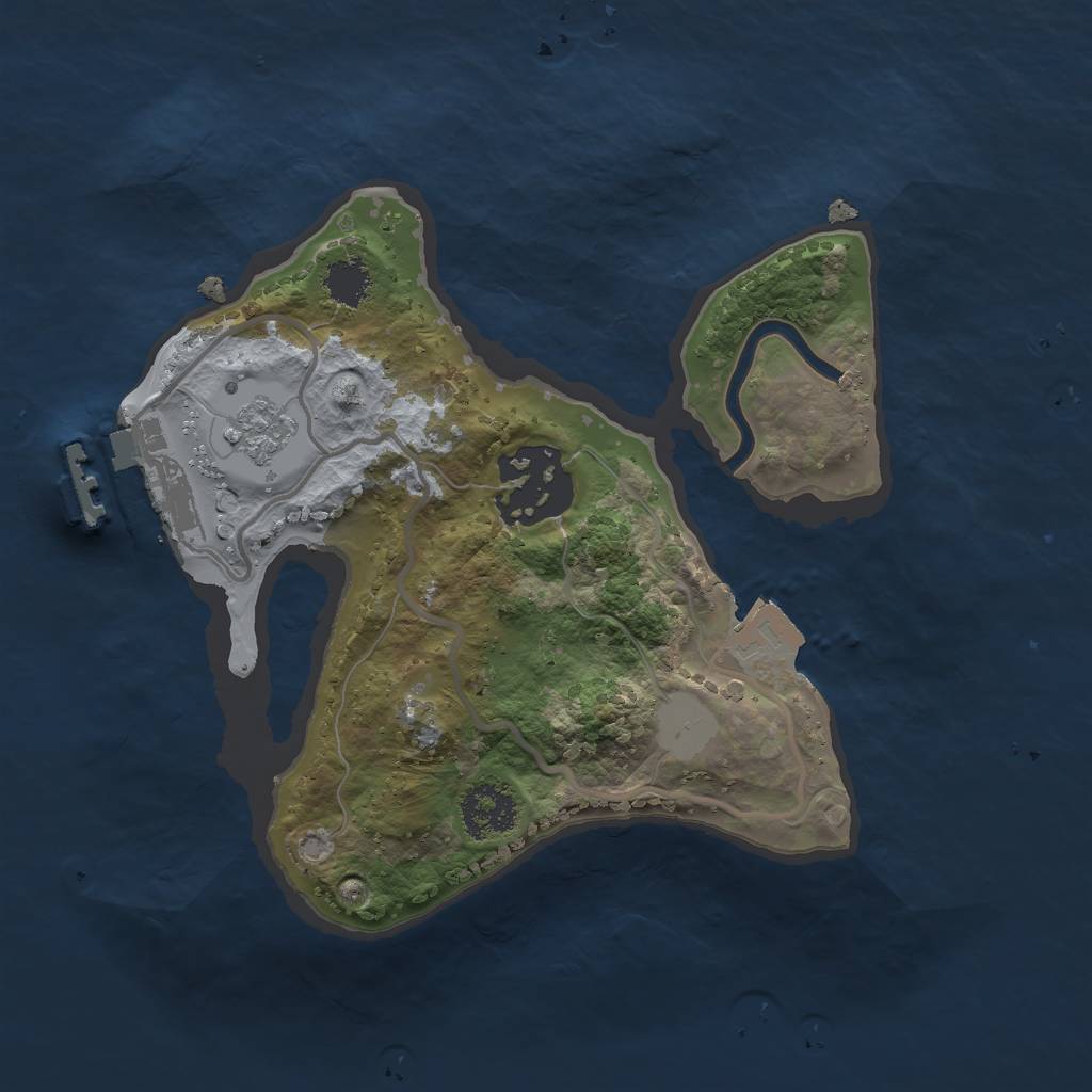 Rust Map: Procedural Map, Size: 2000, Seed: 116666299, 6 Monuments