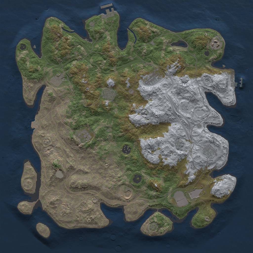 Rust Map: Procedural Map, Size: 4250, Seed: 13817, 19 Monuments