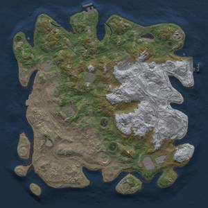 Thumbnail Rust Map: Procedural Map, Size: 4250, Seed: 13817, 19 Monuments