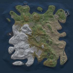 Thumbnail Rust Map: Procedural Map, Size: 3500, Seed: 716521407, 17 Monuments