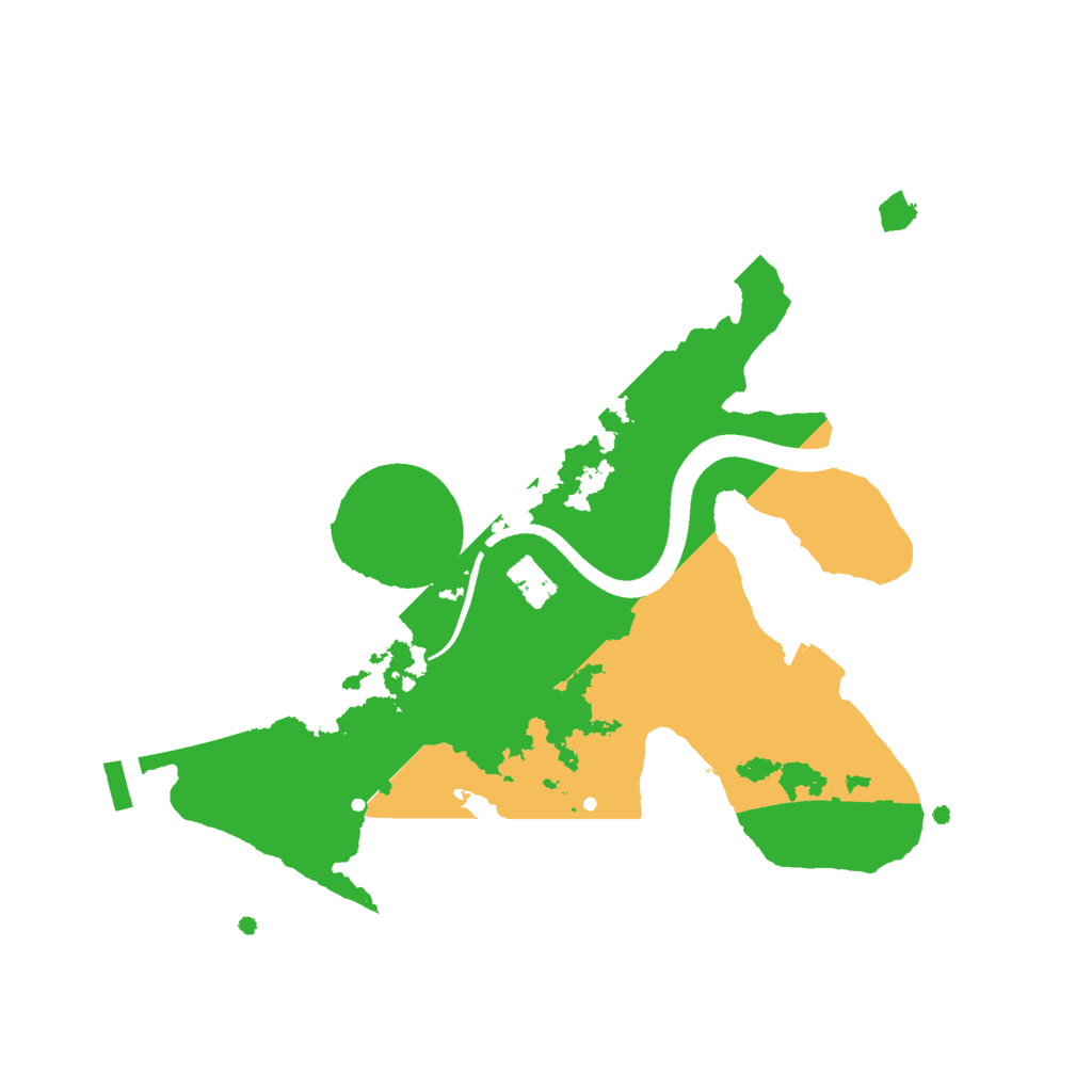 Biome Rust Map: Procedural Map, Size: 2400, Seed: 36275558