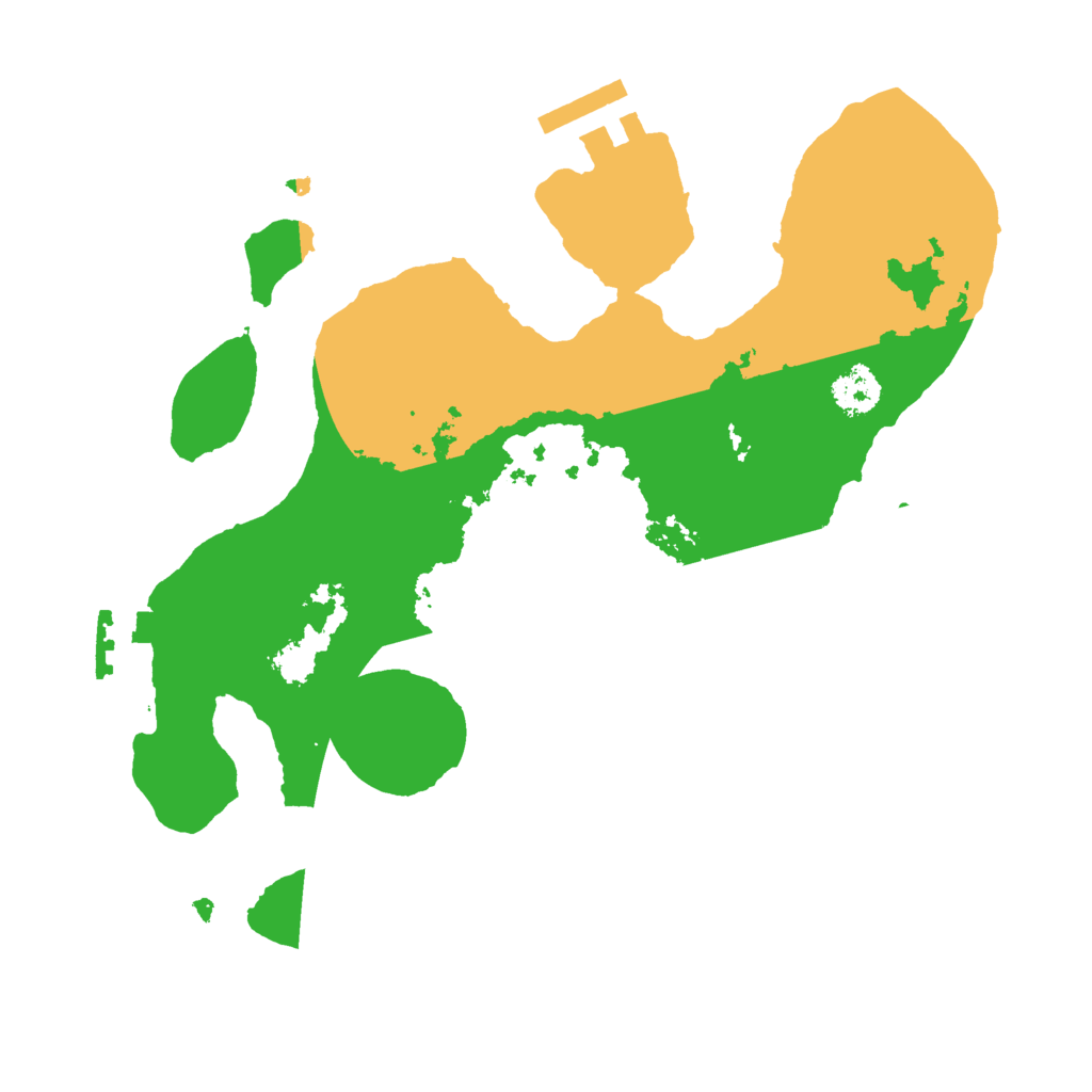 Biome Rust Map: Procedural Map, Size: 2400, Seed: 1098690172