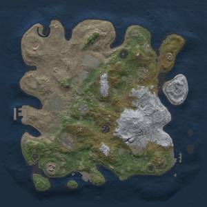 Thumbnail Rust Map: Procedural Map, Size: 3500, Seed: 1667929127, 17 Monuments