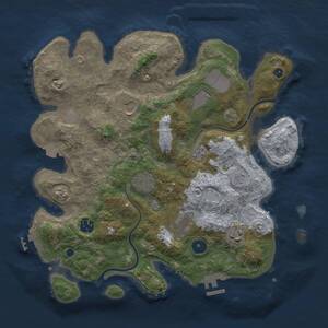 Thumbnail Rust Map: Procedural Map, Size: 3500, Seed: 1667929127, 13 Monuments