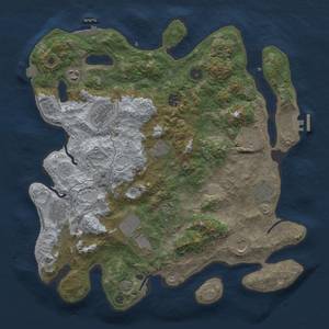 Thumbnail Rust Map: Procedural Map, Size: 4000, Seed: 1734, 19 Monuments