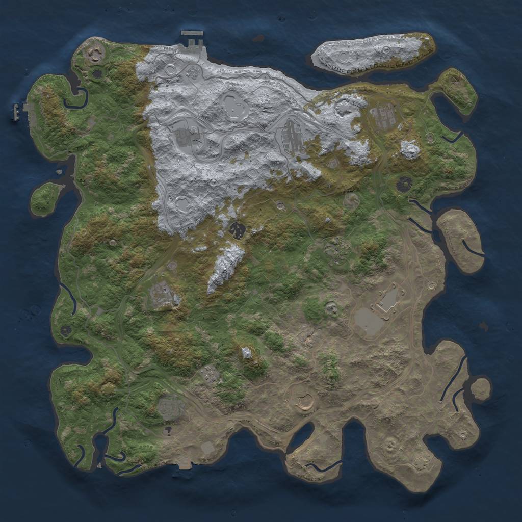 Rust Map: Procedural Map, Size: 4800, Seed: 428440668, 19 Monuments