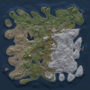 Thumbnail Rust Map: Procedural Map, Size: 4250, Seed: 969280175, 15 Monuments