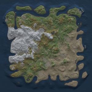 Thumbnail Rust Map: Procedural Map, Size: 4400, Seed: 95414970, 19 Monuments