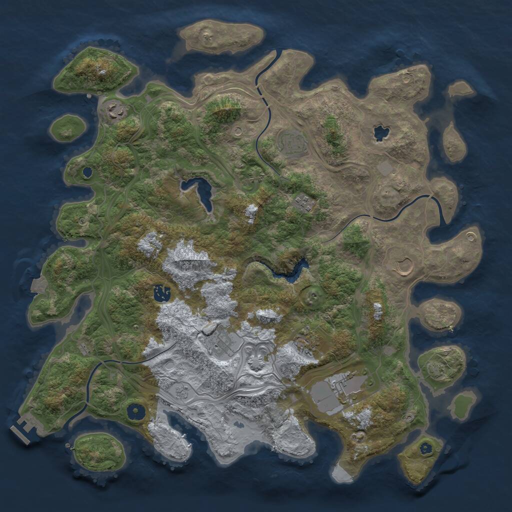Rust Map: Procedural Map, Size: 4300, Seed: 11681856, 13 Monuments