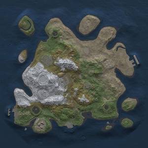 Thumbnail Rust Map: Procedural Map, Size: 3000, Seed: 2109783880, 12 Monuments