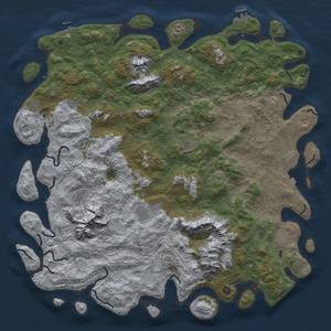 Thumbnail Rust Map: Procedural Map, Size: 6000, Seed: 1121772002, 19 Monuments