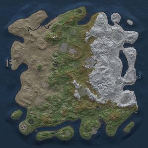 Thumbnail Rust Map: Procedural Map, Size: 4250, Seed: 1824043200, 19 Monuments