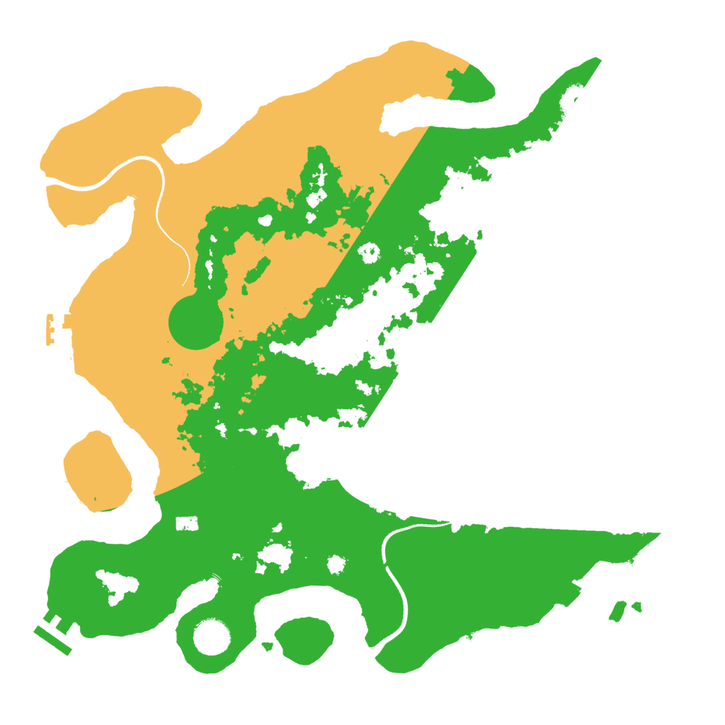 Biome Rust Map: Procedural Map, Size: 3500, Seed: 80223099
