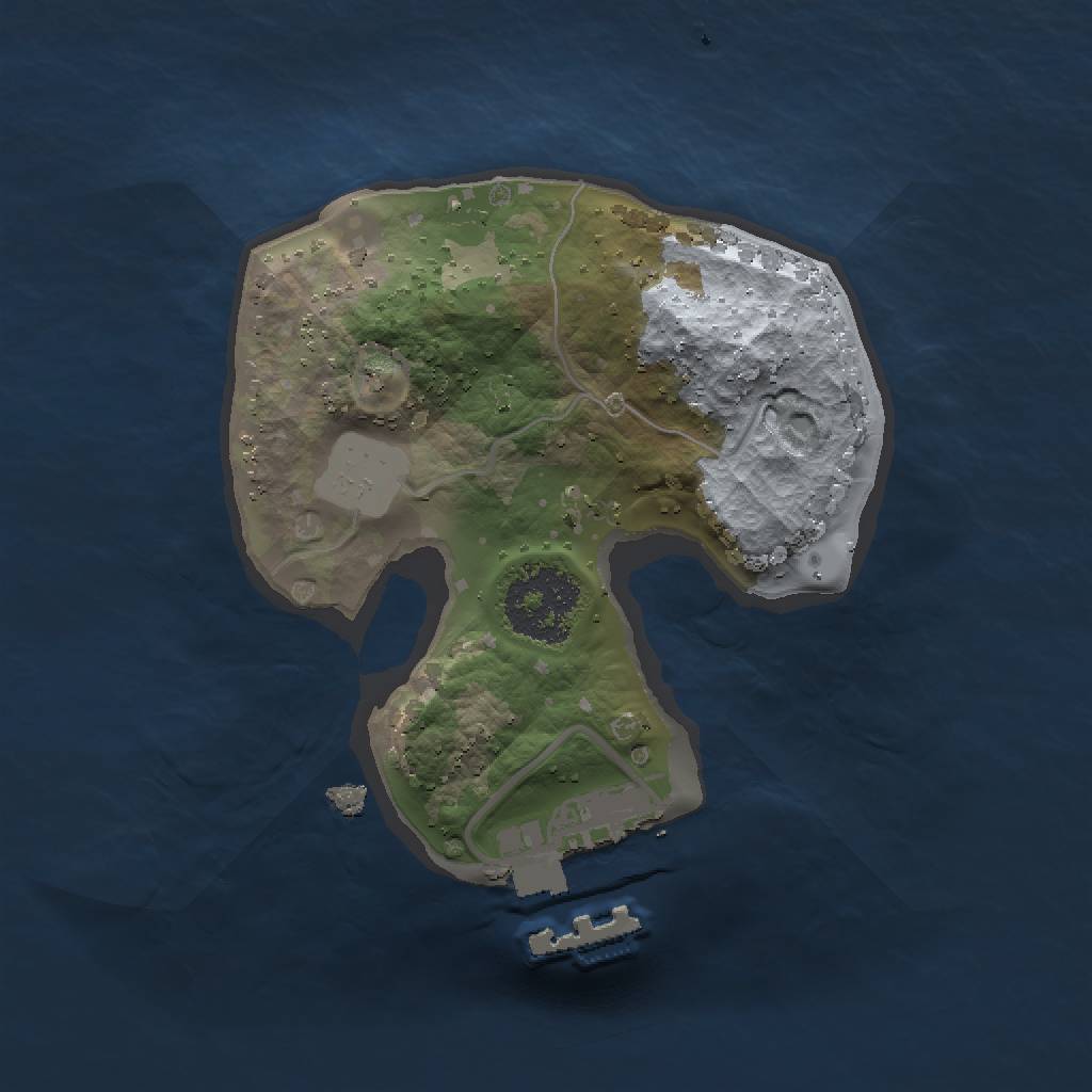 Rust Map: Procedural Map, Size: 1500, Seed: 341289185, 4 Monuments