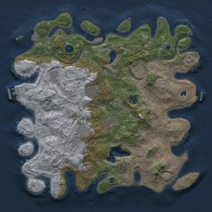 Thumbnail Rust Map: Procedural Map, Size: 4000, Seed: 423367748, 15 Monuments