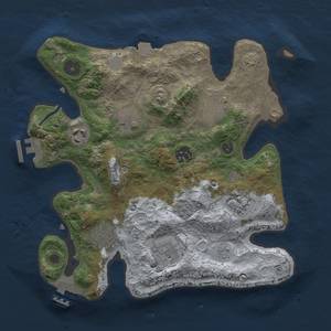 Thumbnail Rust Map: Procedural Map, Size: 3000, Seed: 465647866, 16 Monuments