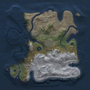 Thumbnail Rust Map: Procedural Map, Size: 3000, Seed: 465647866, 10 Monuments