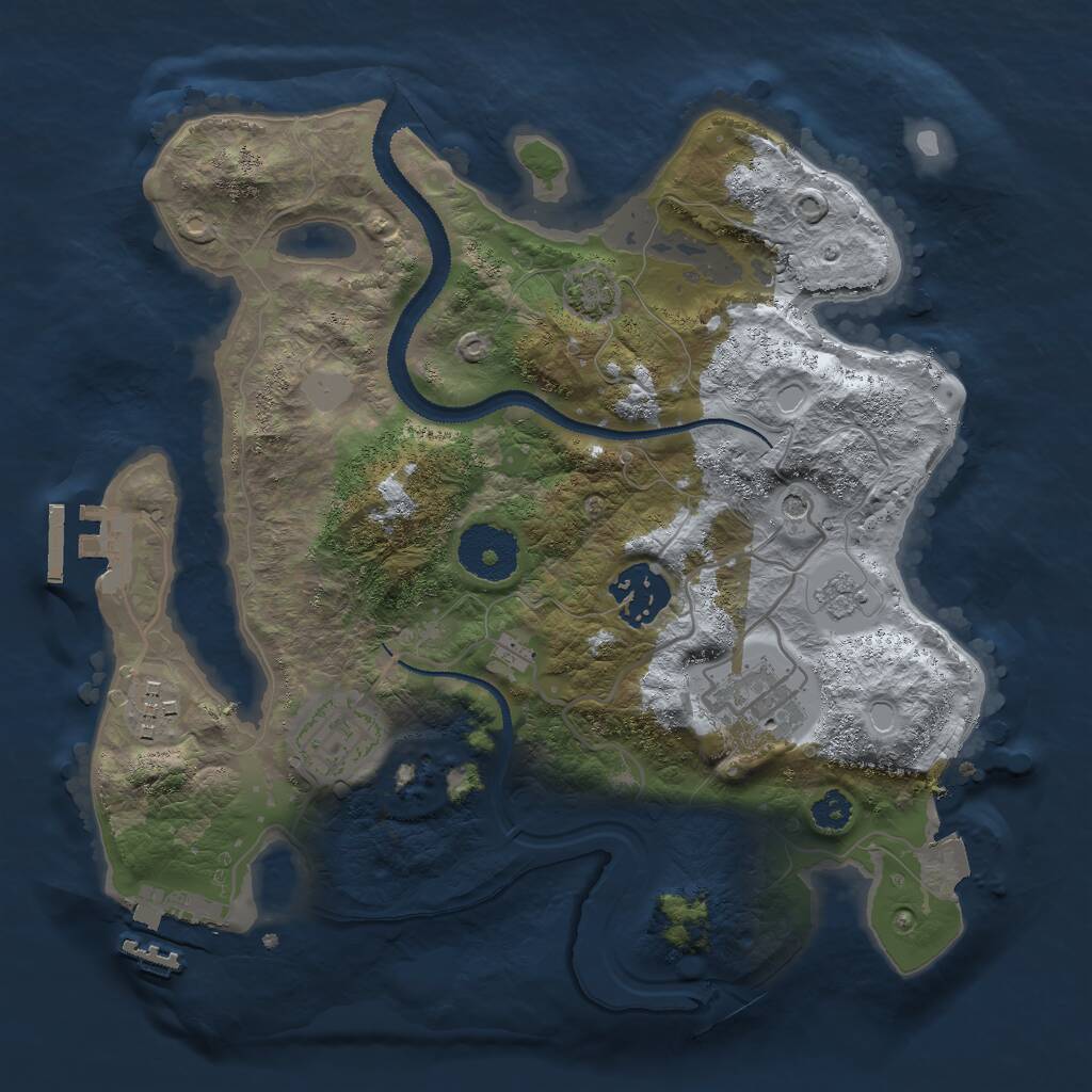 Rust Map: Procedural Map, Size: 2800, Seed: 12104682, 10 Monuments