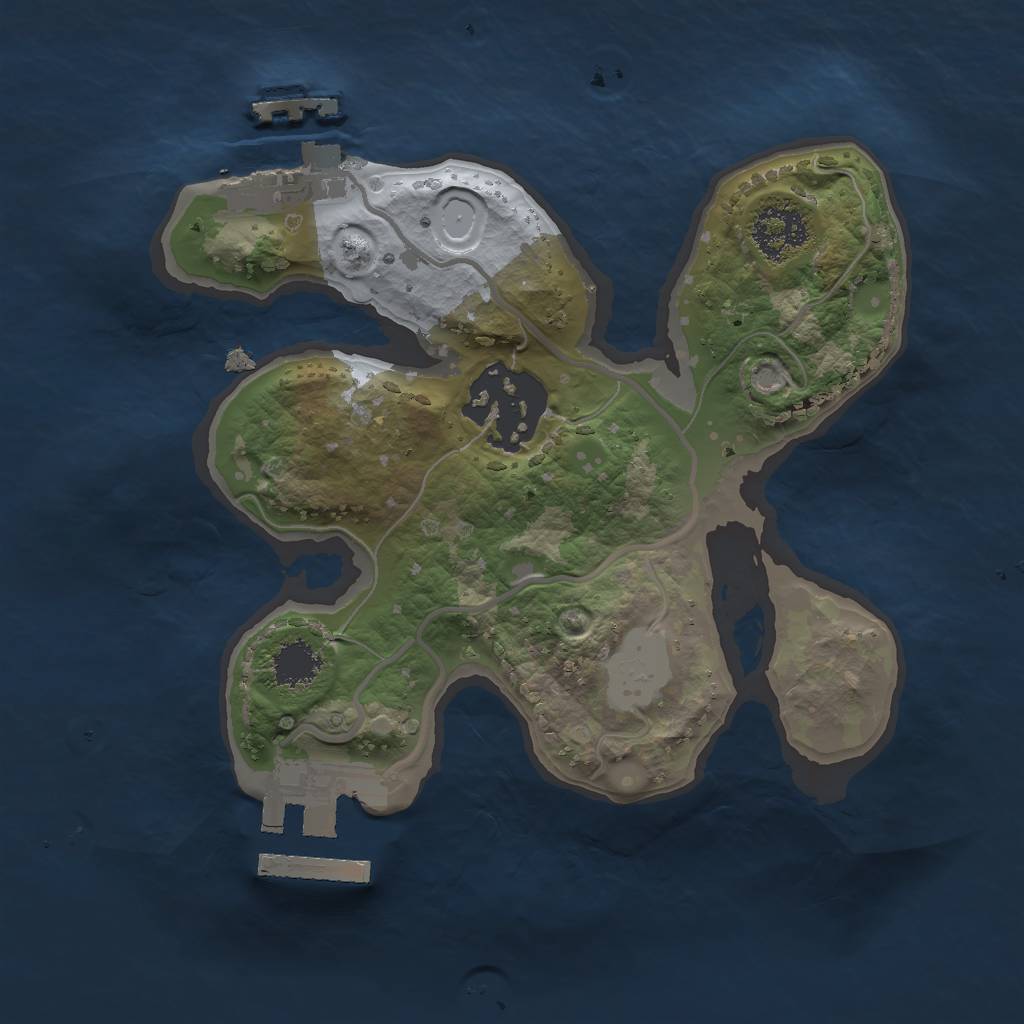 Rust Map: Procedural Map, Size: 1850, Seed: 1349946250, 6 Monuments