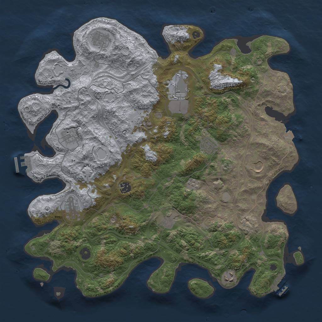 Rust Map: Procedural Map, Size: 4250, Seed: 28019, 19 Monuments