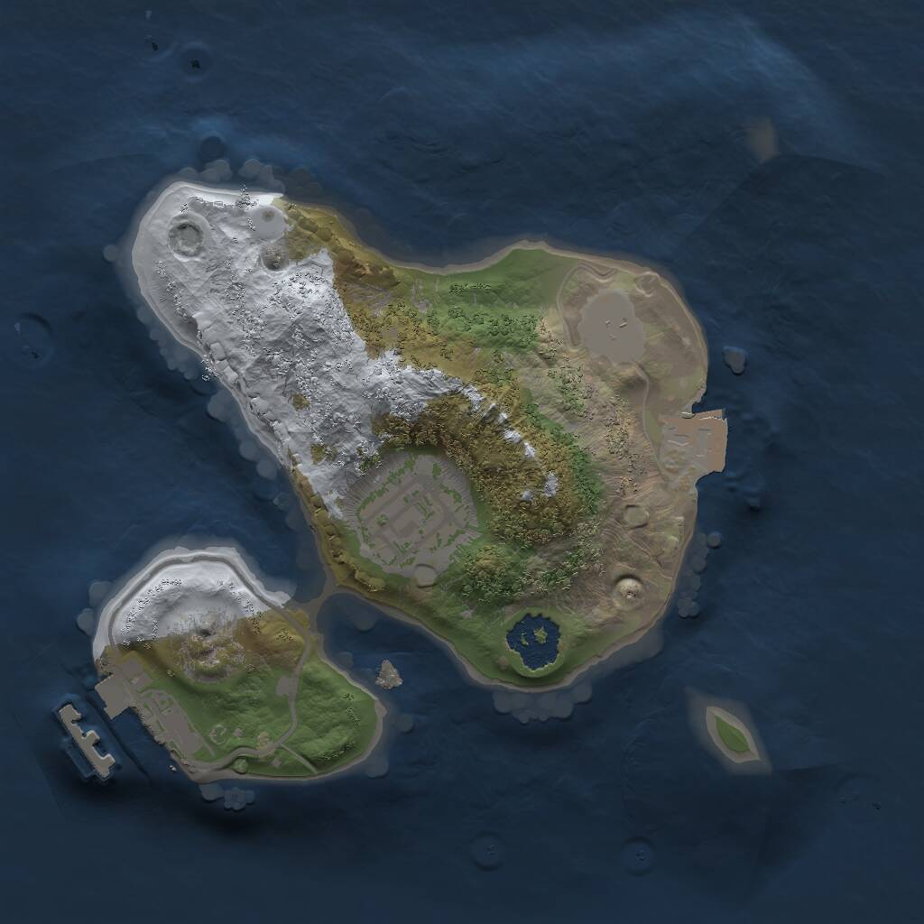 Rust Map: Procedural Map, Size: 1750, Seed: 2138596518, 3 Monuments