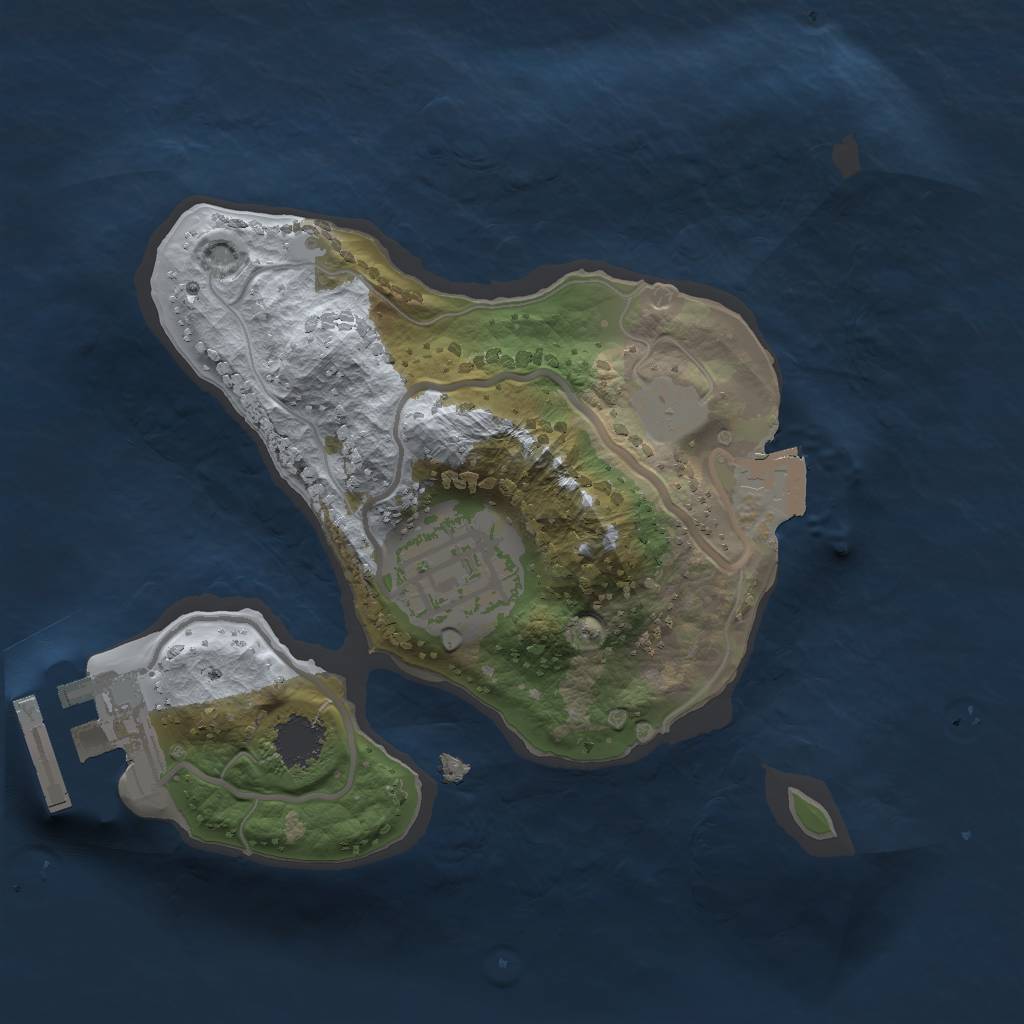 Rust Map: Procedural Map, Size: 1750, Seed: 2138596518, 5 Monuments