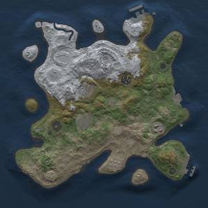 Thumbnail Rust Map: Procedural Map, Size: 3000, Seed: 1063172322, 13 Monuments