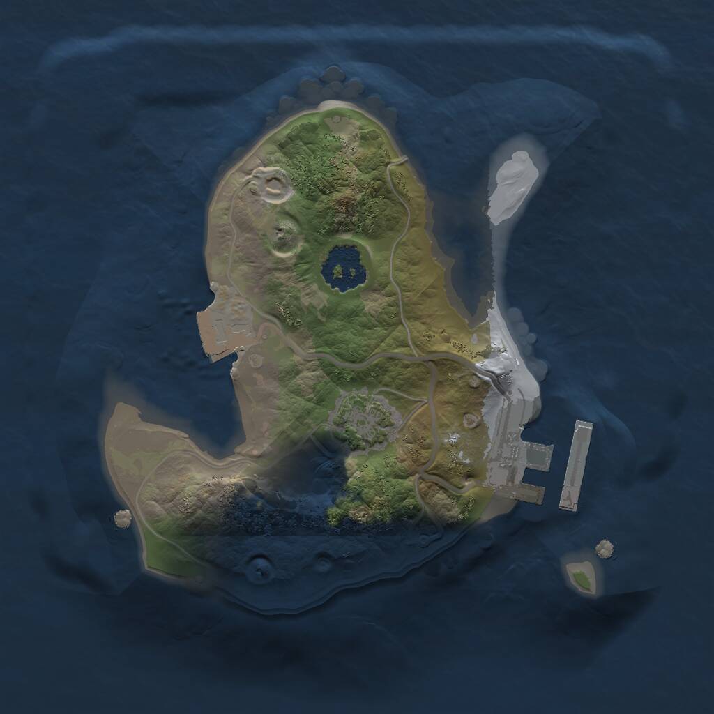 Rust Map: Procedural Map, Size: 1600, Seed: 635, 3 Monuments