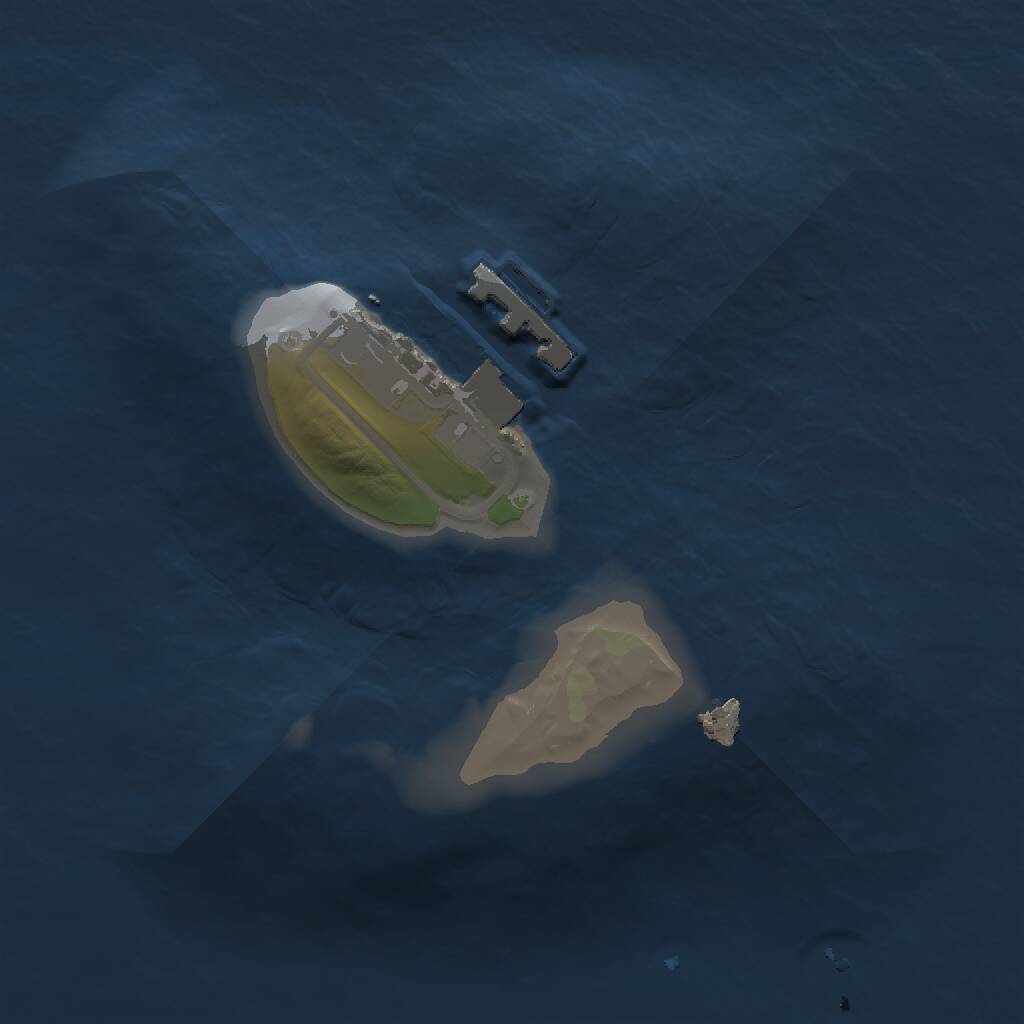 Rust Map: Procedural Map, Size: 1200, Seed: 22, 2 Monuments