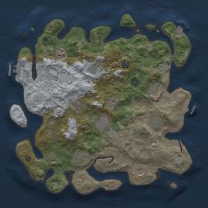 Thumbnail Rust Map: Procedural Map, Size: 3750, Seed: 1234567, 18 Monuments