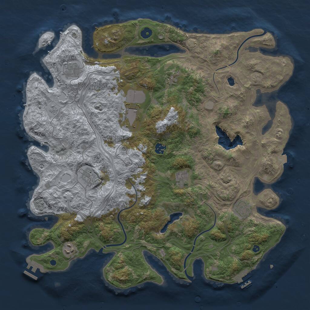 Rust Map: Procedural Map, Size: 4250, Seed: 554651892, 15 Monuments