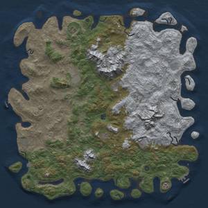 Thumbnail Rust Map: Procedural Map, Size: 6000, Seed: 6655, 19 Monuments