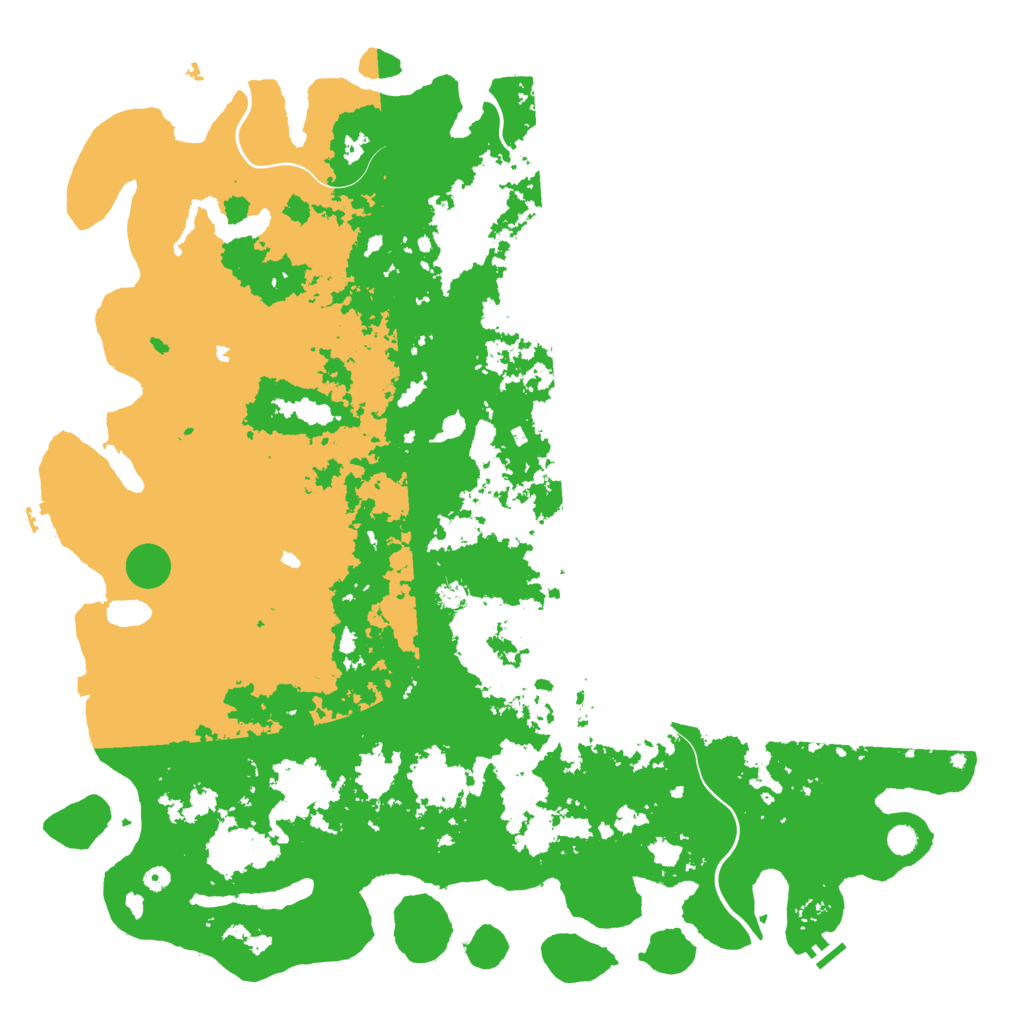 Biome Rust Map: Procedural Map, Size: 6000, Seed: 6655